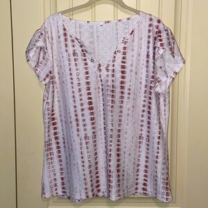 White and Brown Women's Blouse
